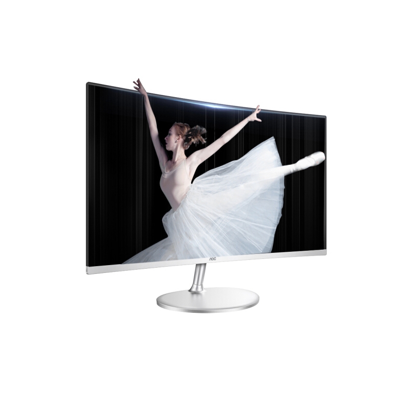 AOC C27V1QD 27英寸 1700R中心曲率 FHD高清 窄边框 中国节能产品认证 曲面显示器（HDMI+DP接口）