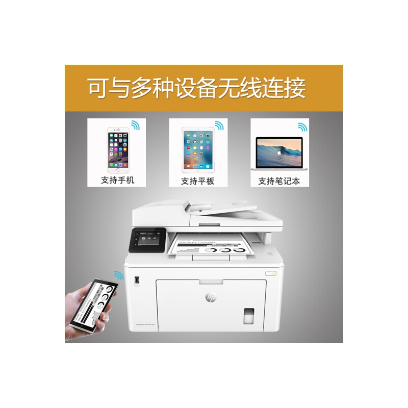 惠普M227FDW黑白激光打印复印扫描传真机一体机 自动双面 无线wifi网络A4 办公商用连续输稿 惠普M227FDW黑白激光【打印复印扫描传真】自动 套餐三