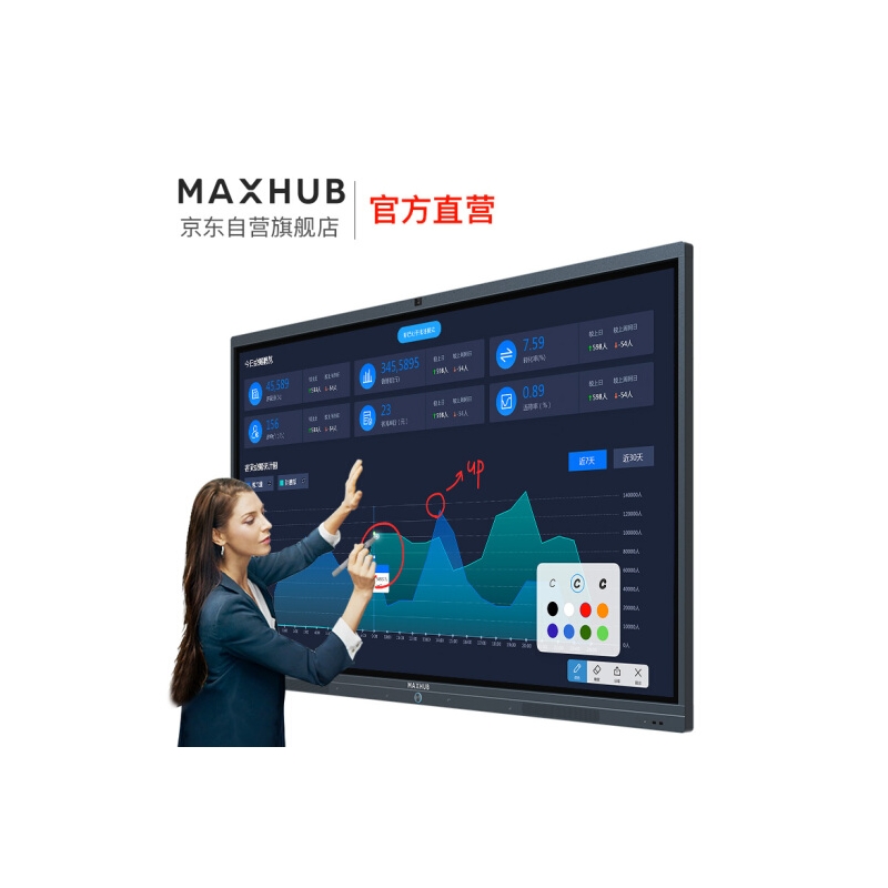 MAXHUB会议平板 55英寸4K视频会议大屏 交互电子白板 教学一体机 会议一体机 X3 SC55CD