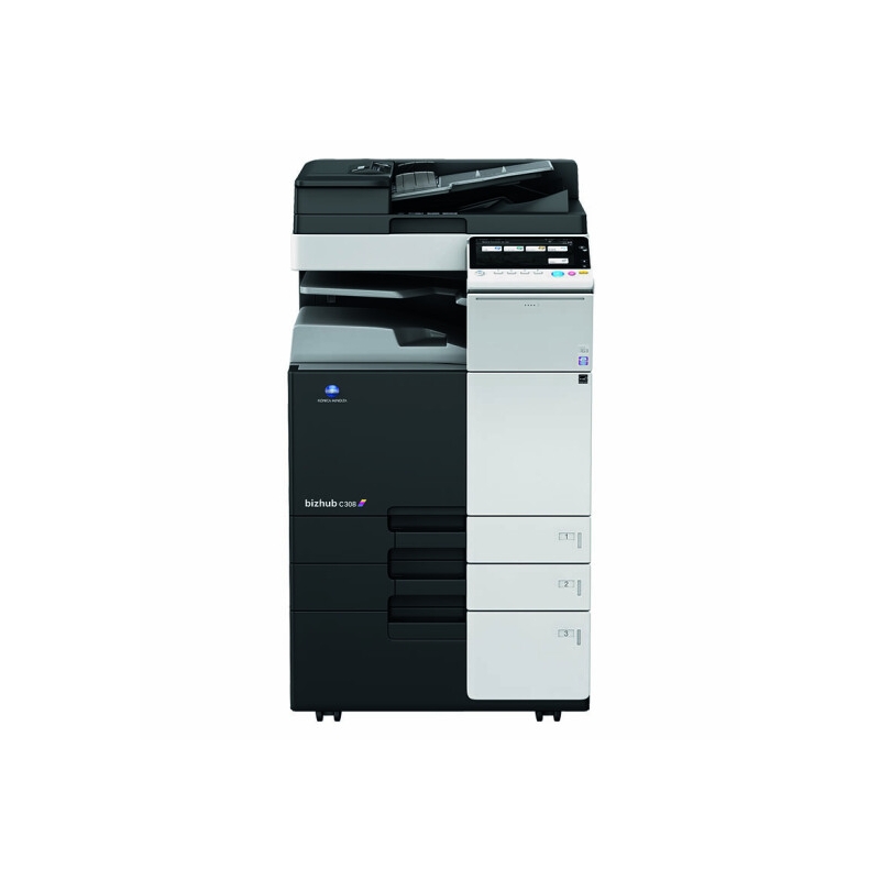 柯尼卡美能达 KONICA MINOLTA C308 彩色复合机 一体机 （双面自动输稿器+三纸盒）免费上门安装售后